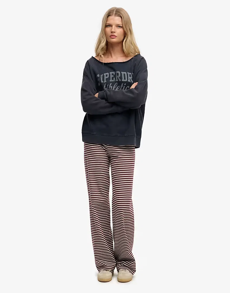 Толстовка Superdry Athletic Essentials Bardot Crew в цвете Eclipse Navy — фото 4