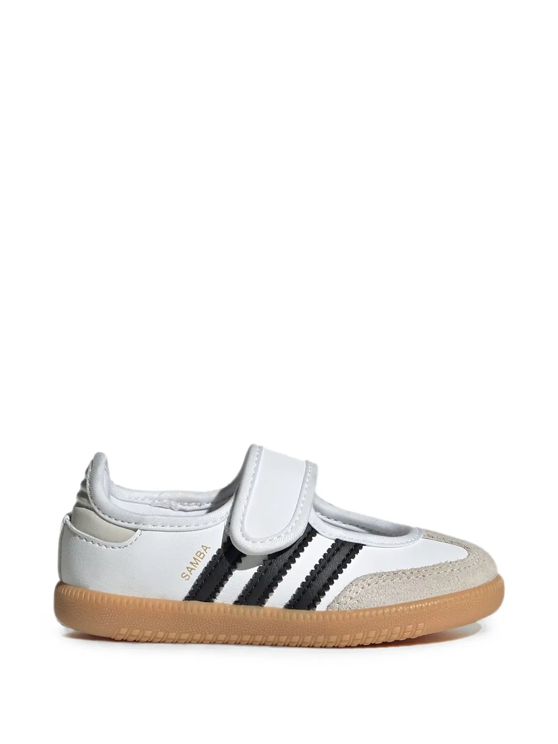Кроссовки Samba Jane на липучках Adidas Kids, белый
