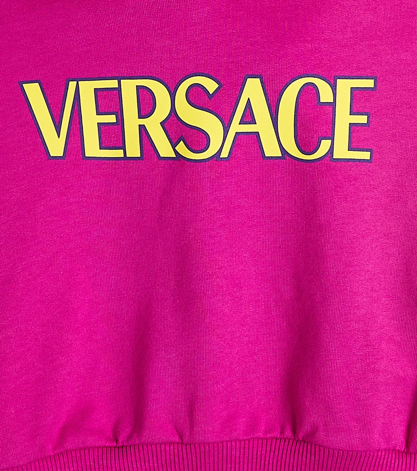 Худи хлопковое с логотипом Versace Kids, розовый — фото 2