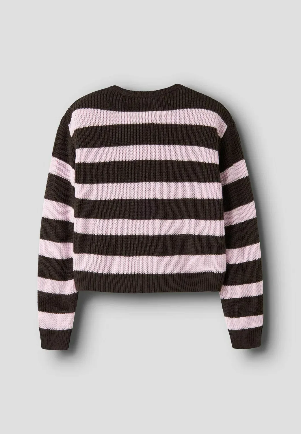 Nkfpnilian ls boxy short knit - jumper Name It, Seal Brown — фото 4