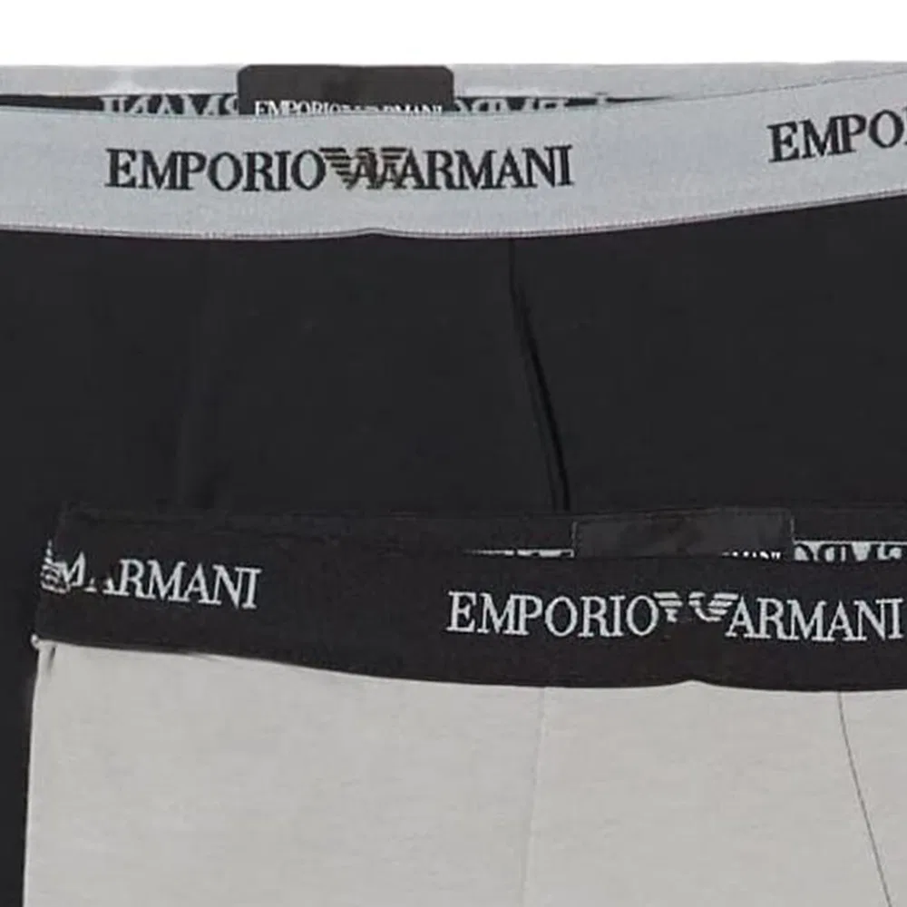 Мужские боксеры 2 шт. EMPORIO ARMANI, Black/Gray — фото 4