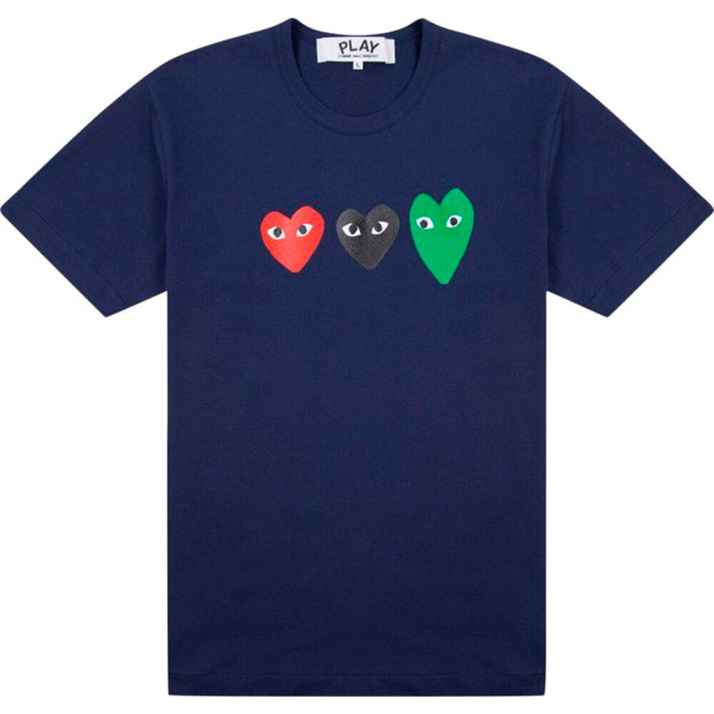 

Футболка Comme des Garçons PLAY Multi Heart 'Navy', синий