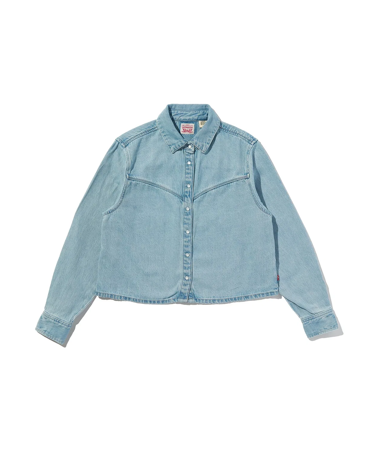 Женский джинсовый жакет Logan Shacket Levi's, Light Indigo Blue — фото 4