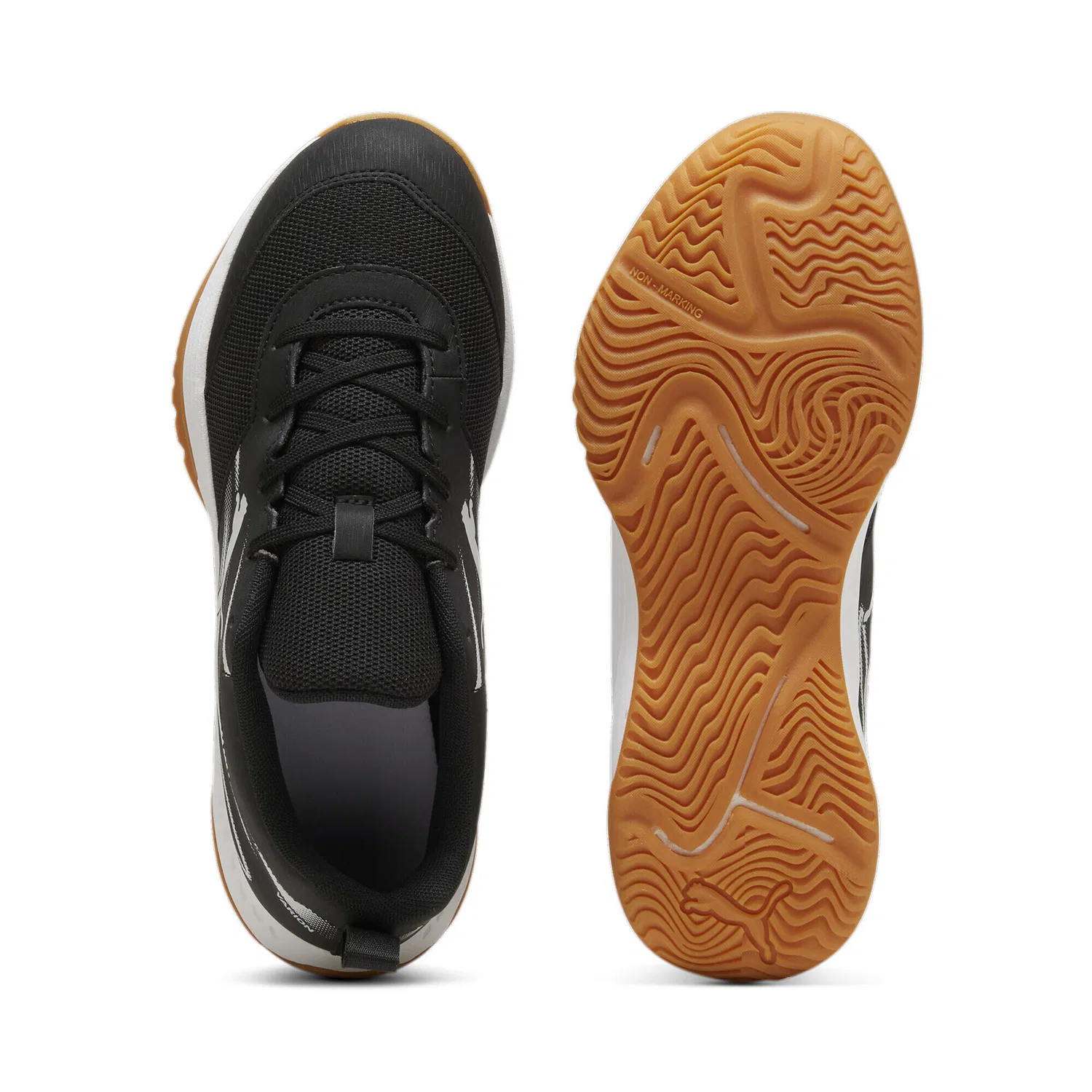 Детские кроссовки для зала Varion II Jr Puma, Schwarz Grau Beige — фото 4