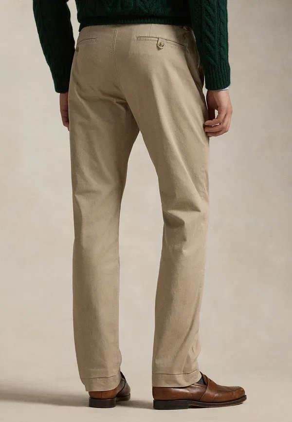 Брюки из хлопка с эластаном Bedford stretch straight fit chino pant Polo Ralph Lauren, khaki, хаки — фото 4