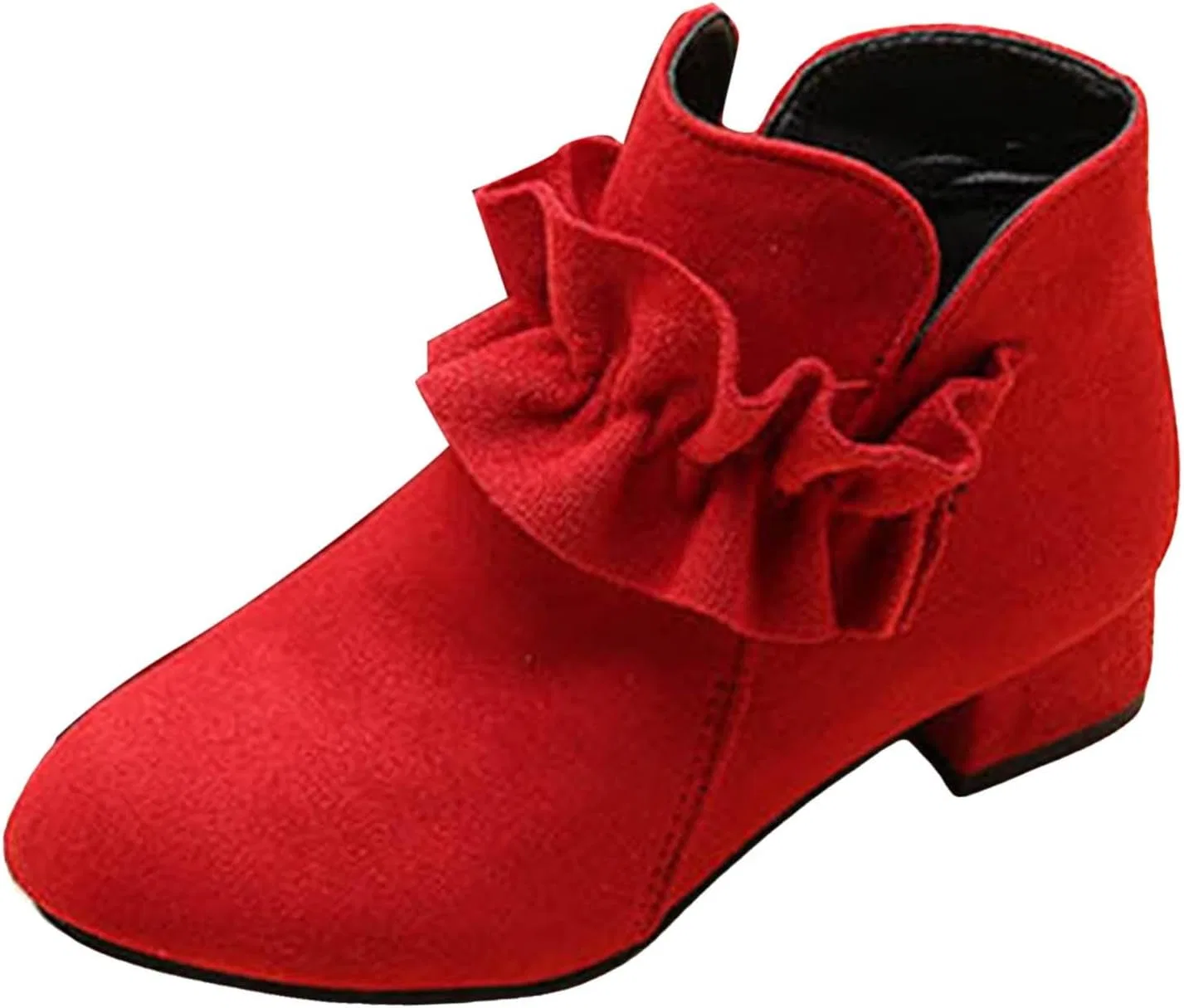 Детские ботинки для девочек с боковой молнией IWIHMIV, Red