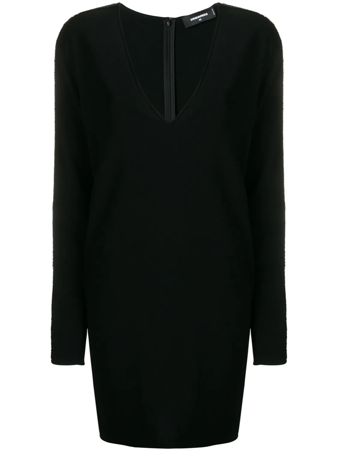 Платье, украшенное пайетками Dsquared2, черный