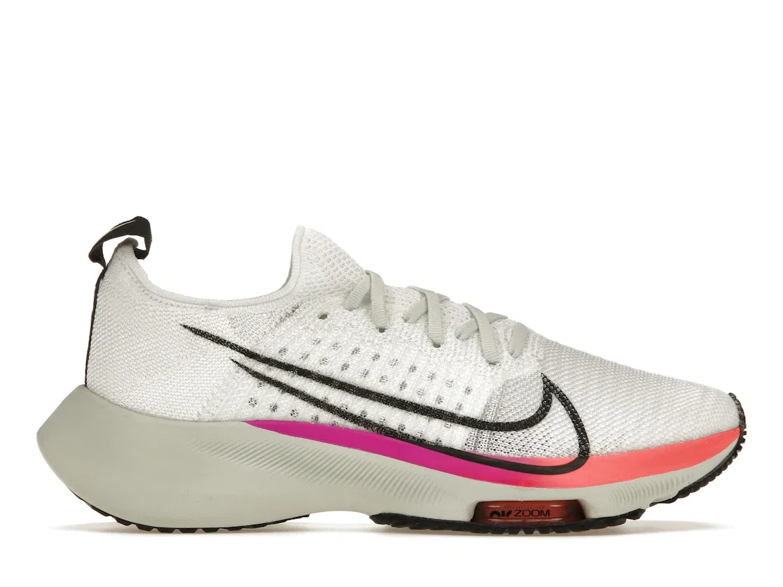 Детские кроссовки для бега с технологией Flyknit Nike Air Zoom Tempo Next% Flyknit, White/Hyper Violet-Flash Crimson-Black