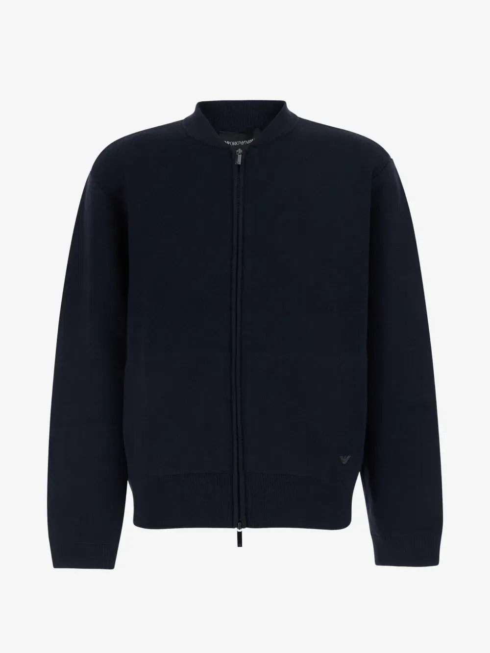 Кардиган на молнии с длинными рукавами EMPORIO ARMANI, синий