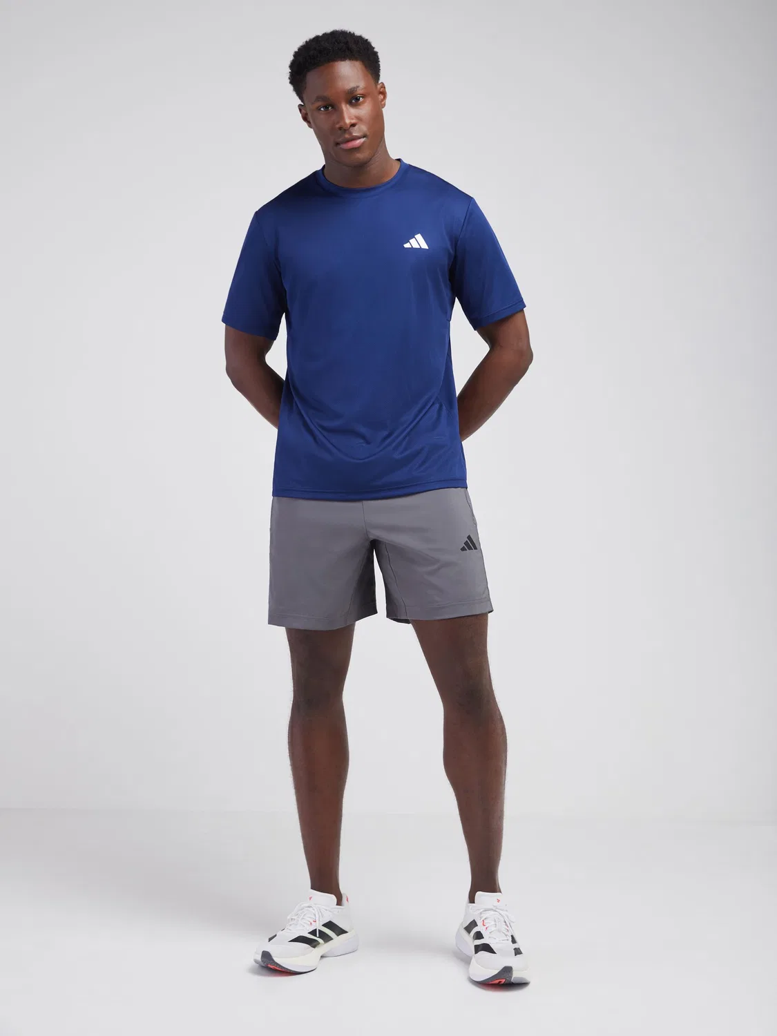 Футболка с быстросохнущей тканью Workout Essentials adidas, Navy — фото 2