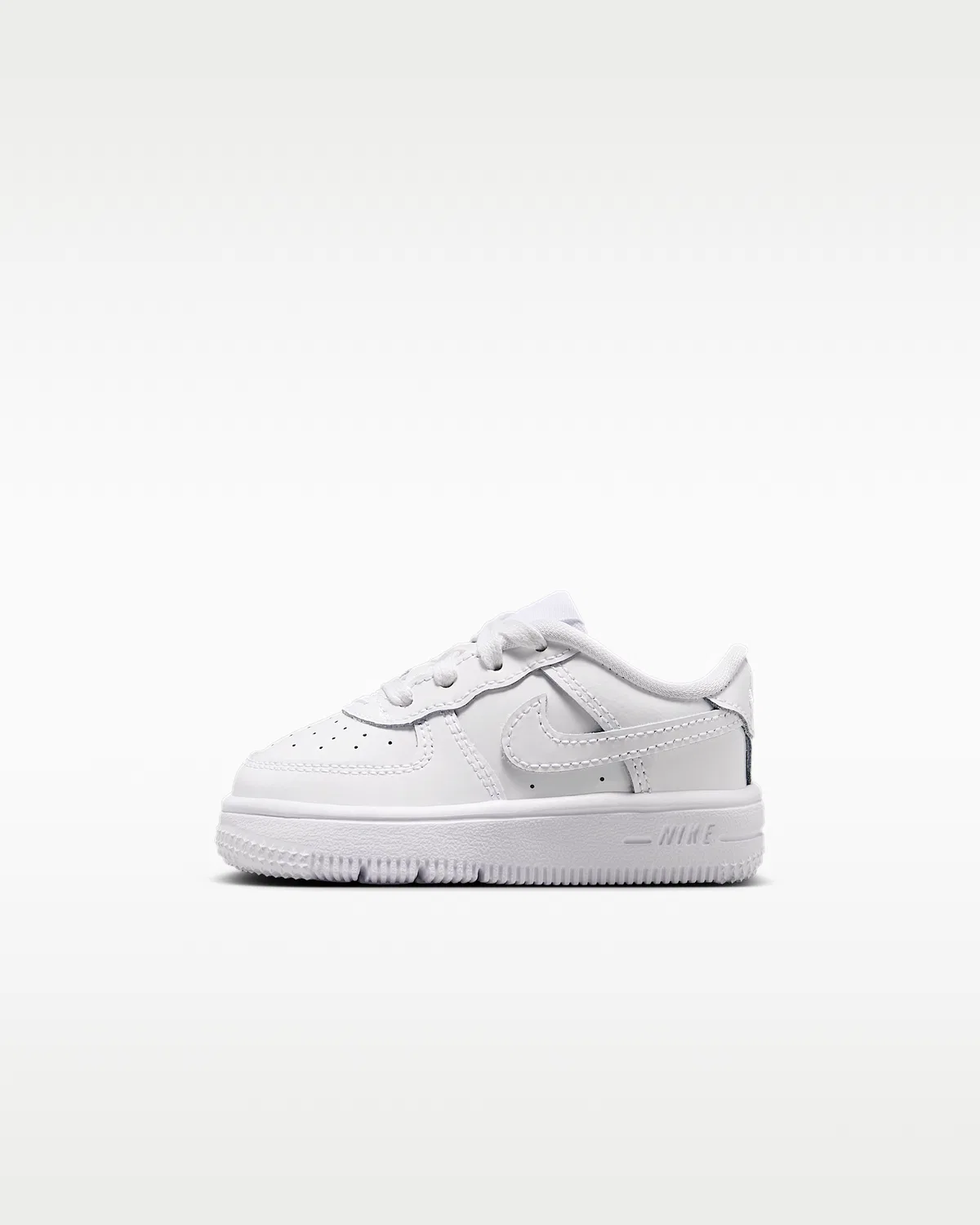 Кроссовки Nike Force 1 Low Patent Leather для малышей, White/White