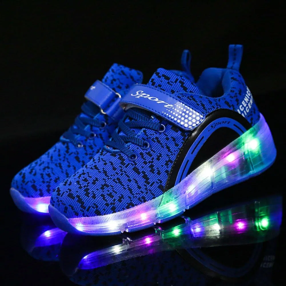 Детские кроссовки со светодиодной подсветкой DHX, Blue — фото 3