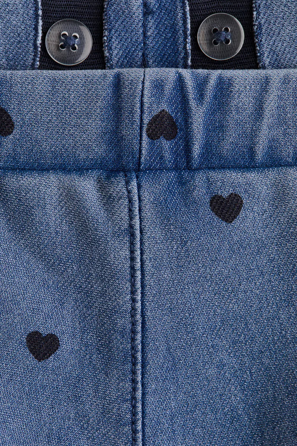 Широкие джеггинсы в джинсовом стиле H&M, Denimblau/Herzen — фото 2