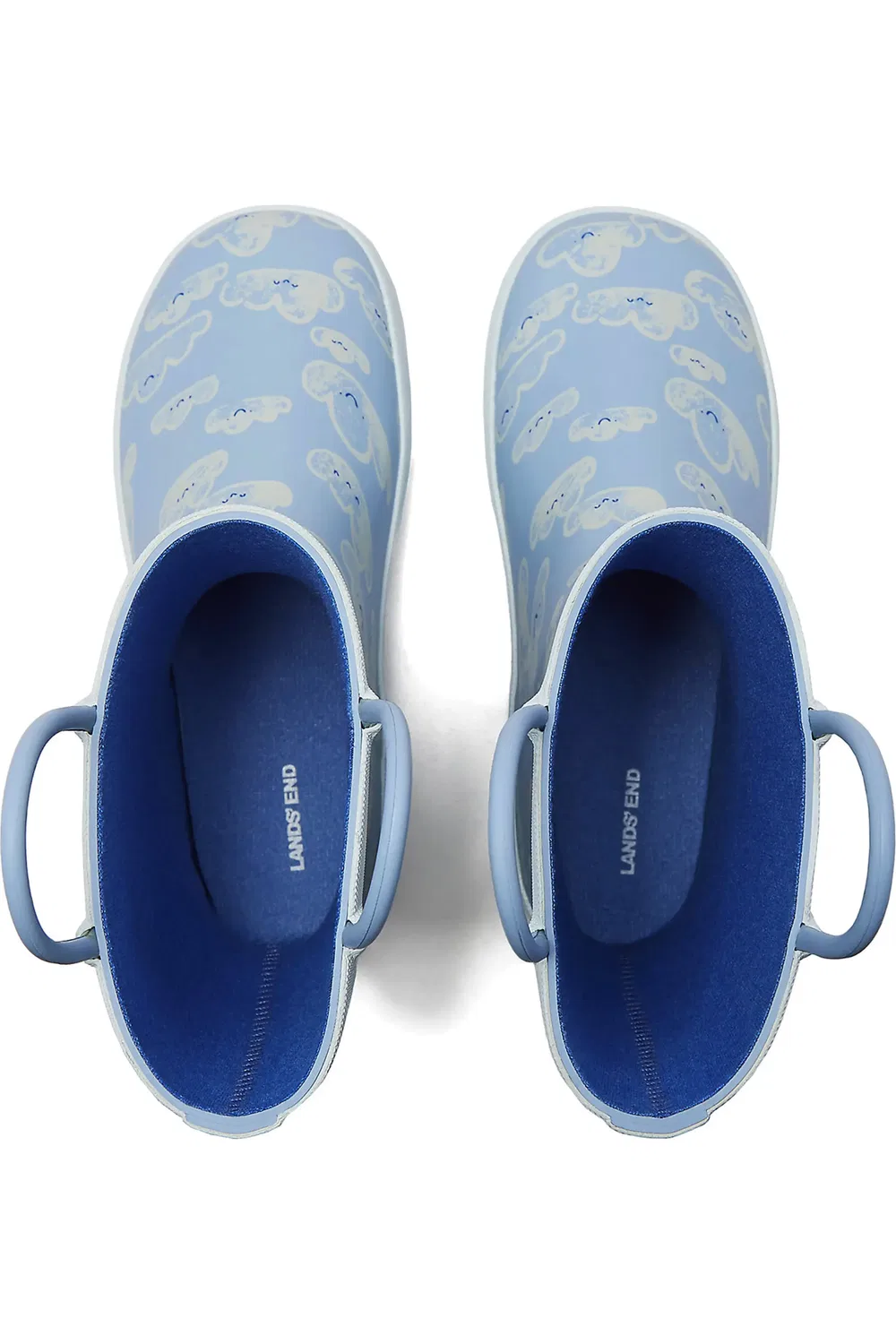 Детские резиновые сапоги Splash с рисунком Lands' End, Light Blue Clouds — фото 2