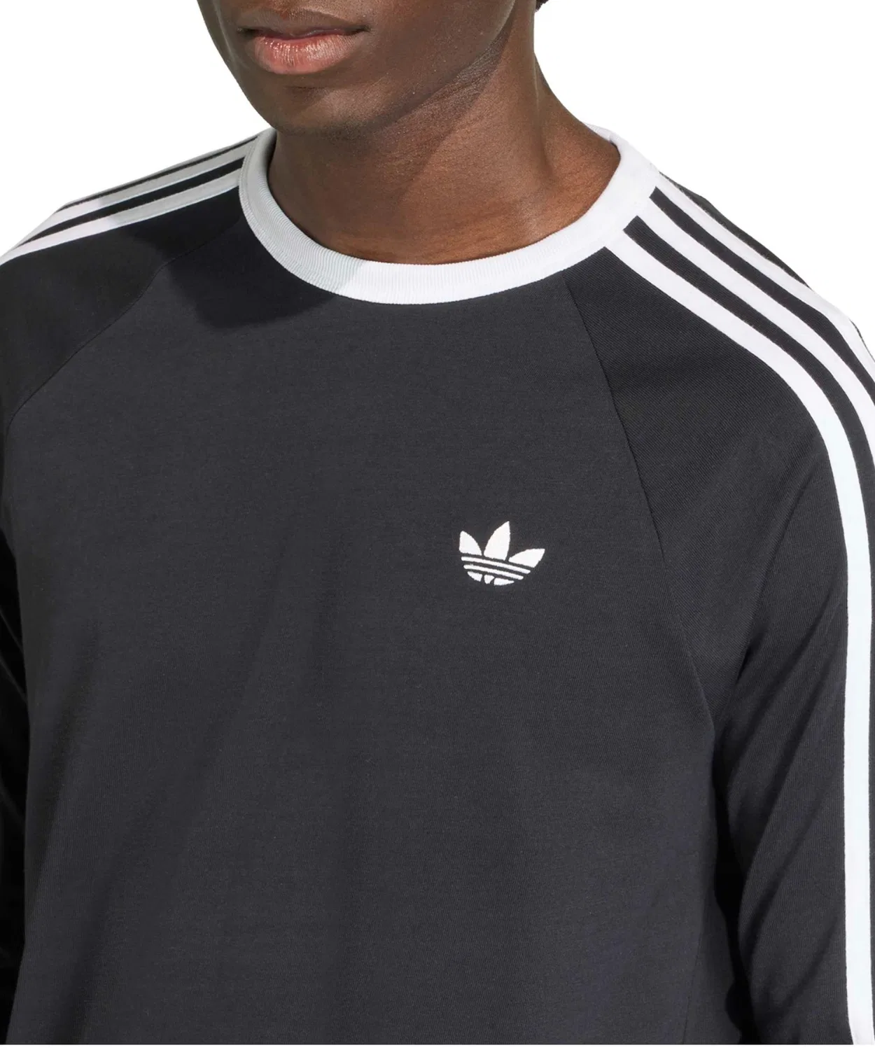 Мужская футболка с длинным рукавомс принтом 3-STRIPES Adidas, Black — фото 2