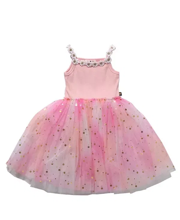 Детское платье для девочек с цветочным кружевом пачка Petite Hailey, Light/Pastel Pink
