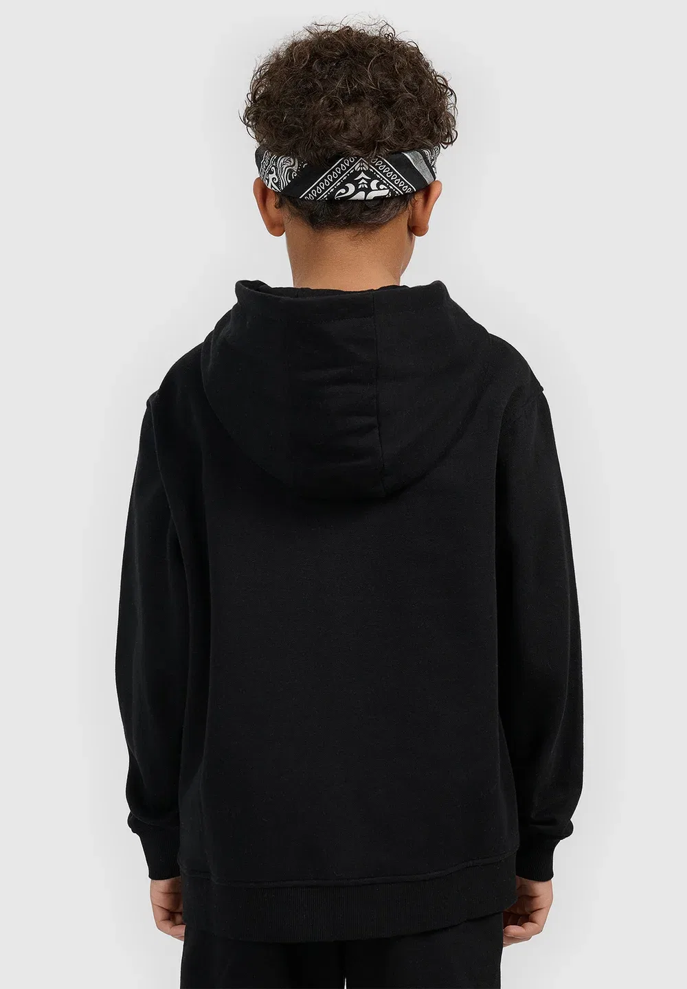 Bluza dresowa rozpinana z kapturem chłopięca - czarna 122 (6-7 лат) - толстовка на молнии 4F, Deep Black — фото 3