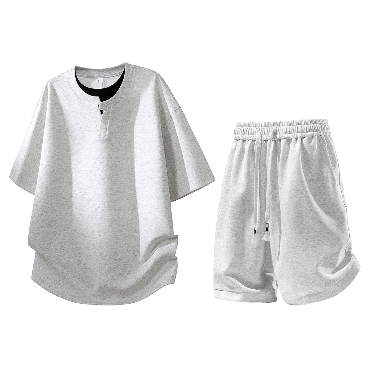 Детский спортивный комплект с коротким рукавом Casual Short Sleeved Set GWAF, White Heather Gray
