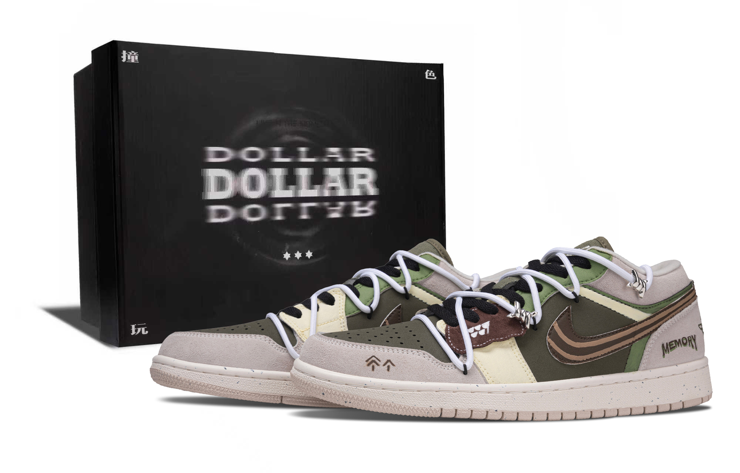 

Air 1 устойчивые к истиранию низкие баскетбольные кроссовки Vintage Unisex Jordan, коричневый