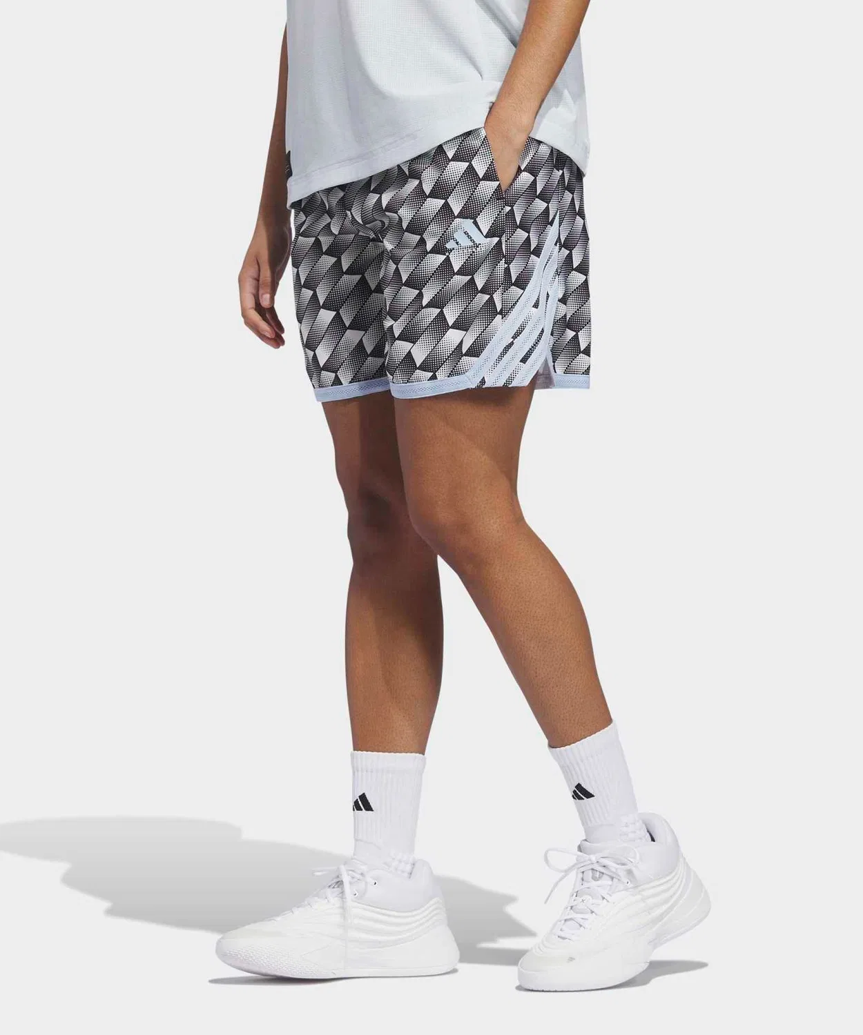 Женские шорты с принтом Crazy Light Kaleidoscope AOP Adidas, Черный