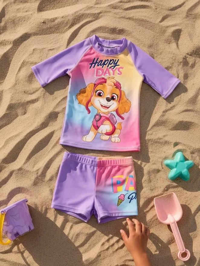 Купальный комплект с защитой от UV 30 Happy Days Paw Patrol, фиолетовый — фото 2