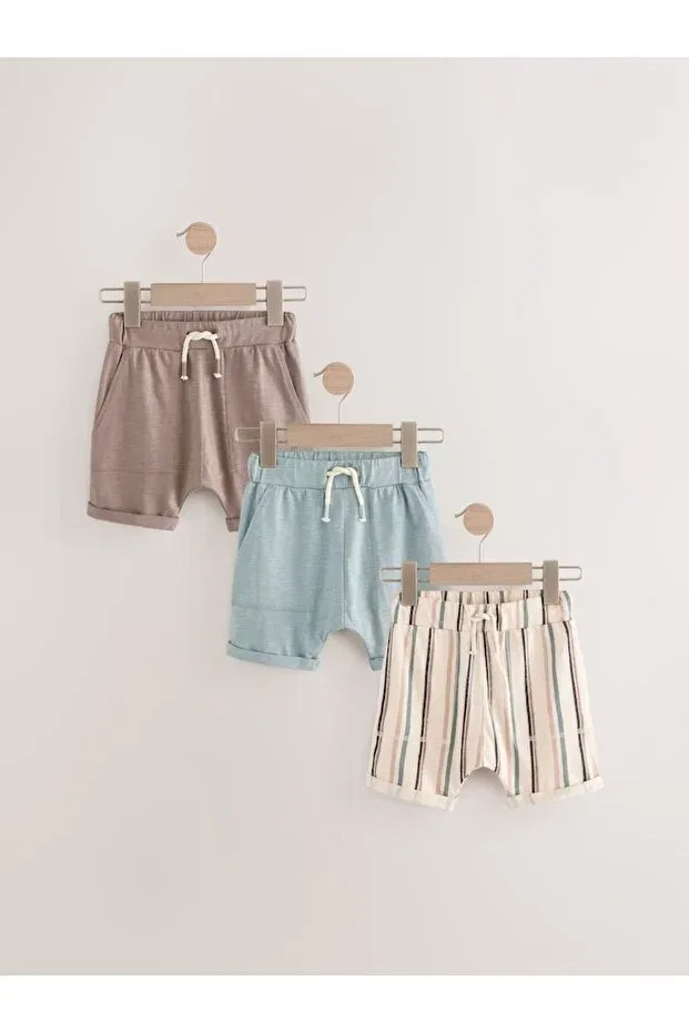 Детские шорты для мальчиков с полосками комплект 3 шт Next Baby, Multicolor