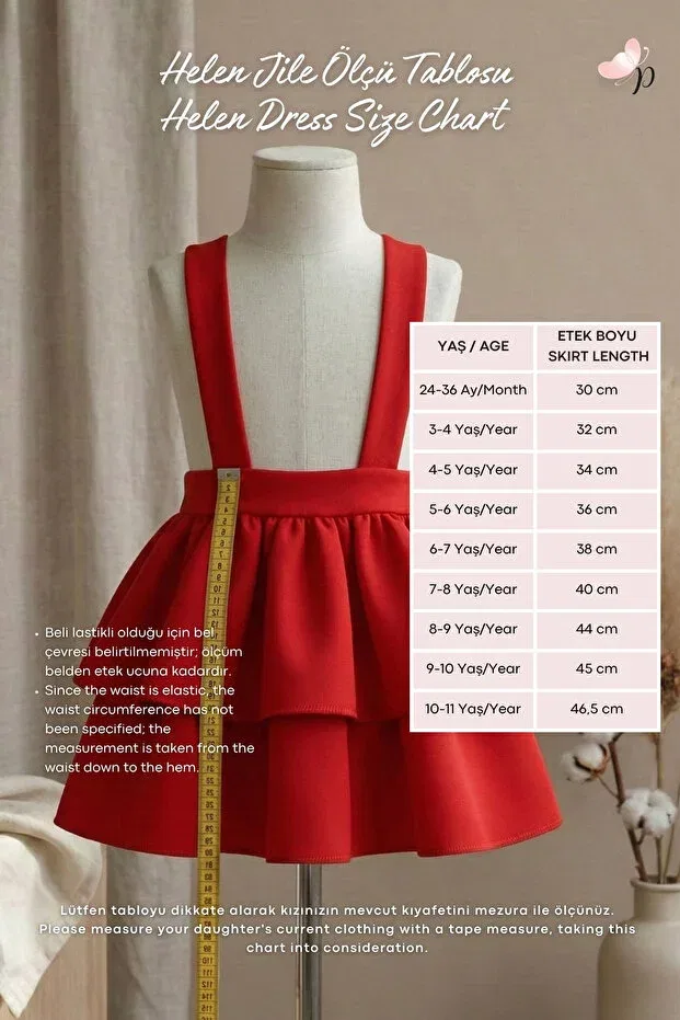 Детское платье для девочек с принтом Helen Red April 23rd Show Outfit Jile Dress Parla Kids, Red — фото 4