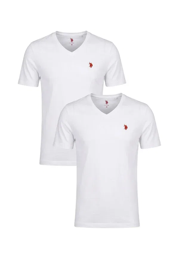 Футболка из хлопка Basic T-shirt U.S. Polo Assn, weiss U.S. Polo Assn., белый