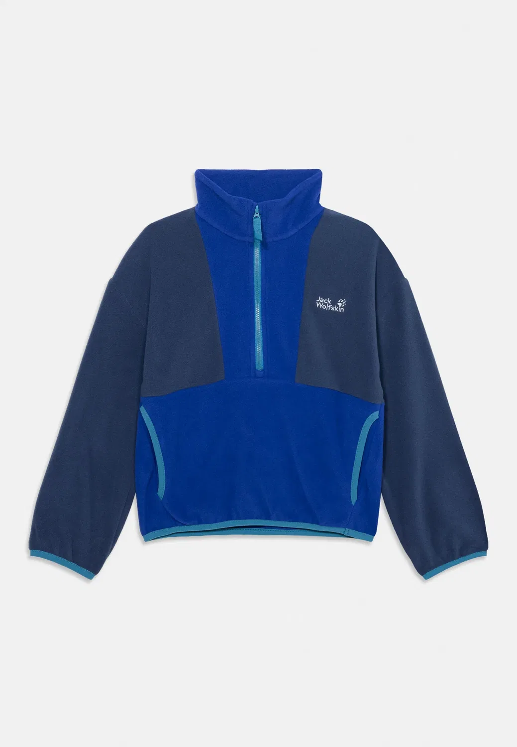 Флешковый джемпер Colorblock Taunus унисекс Jack Wolfskin, Glow Ink
