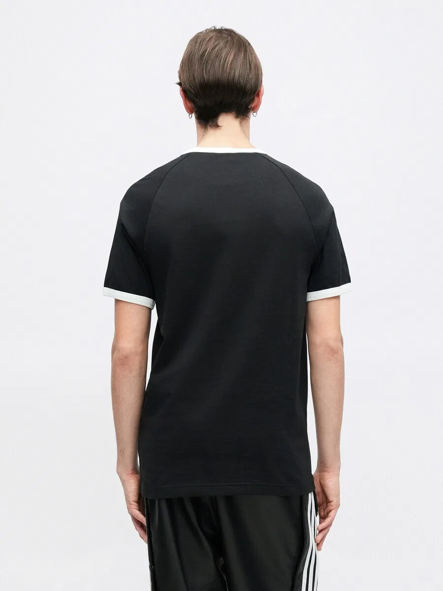 Футболка ADIDAS ORIGINALS 'Ringer' черного цвета — фото 3