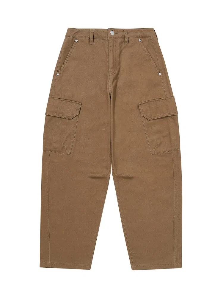 Широкие брюки карго W Barrel SUPERDRY, Camel — фото 3