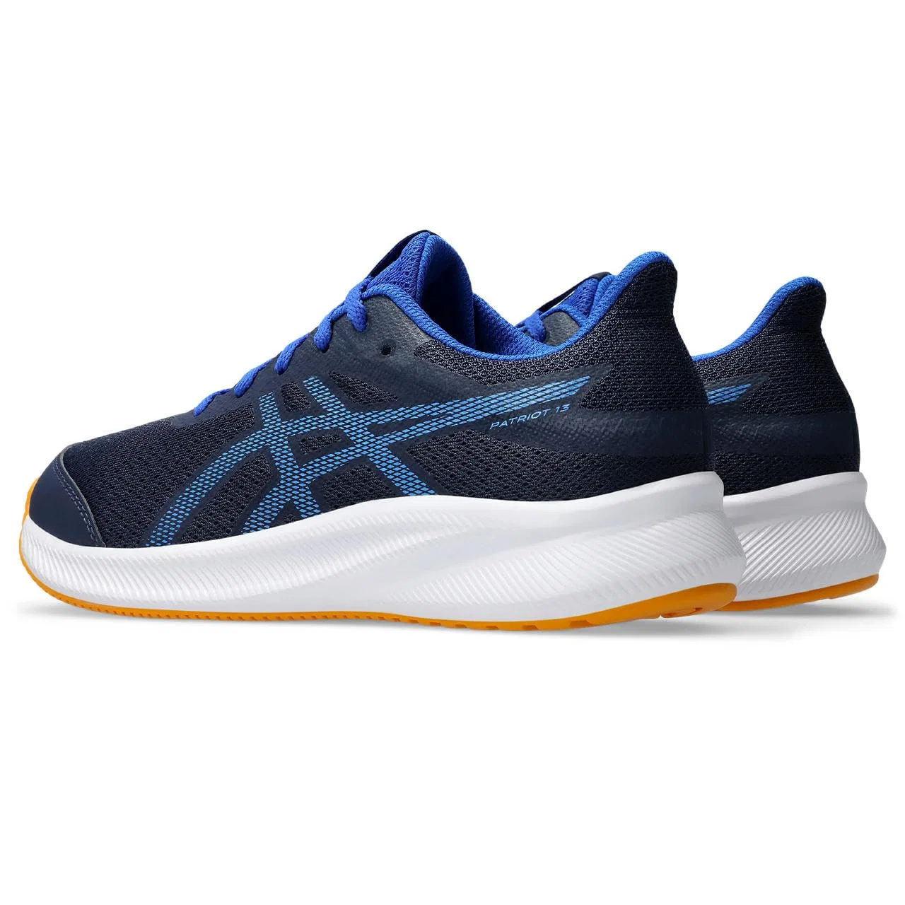 Детские беговые кроссовки для девочек с амортизацией Patriot 13 Gs ASICS, Midnight Blue Coast — фото 2