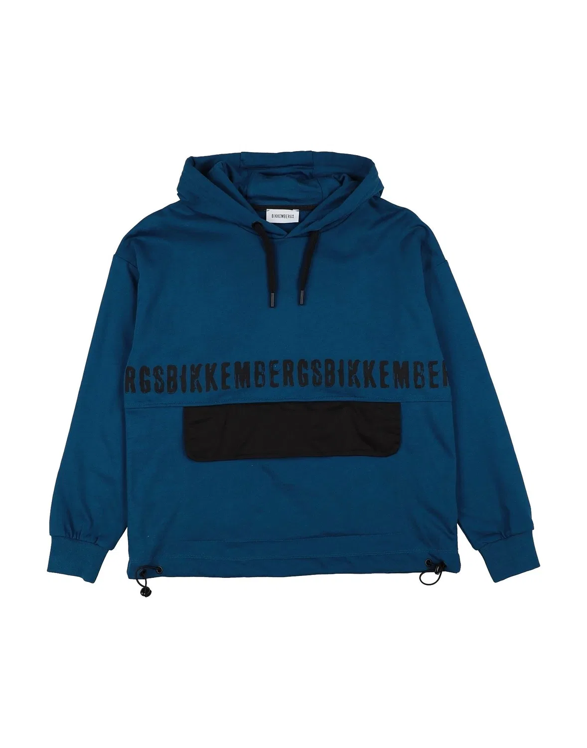 Детский свитшот для мальчиков с капюшоном Bikkembergs, Deep Teal