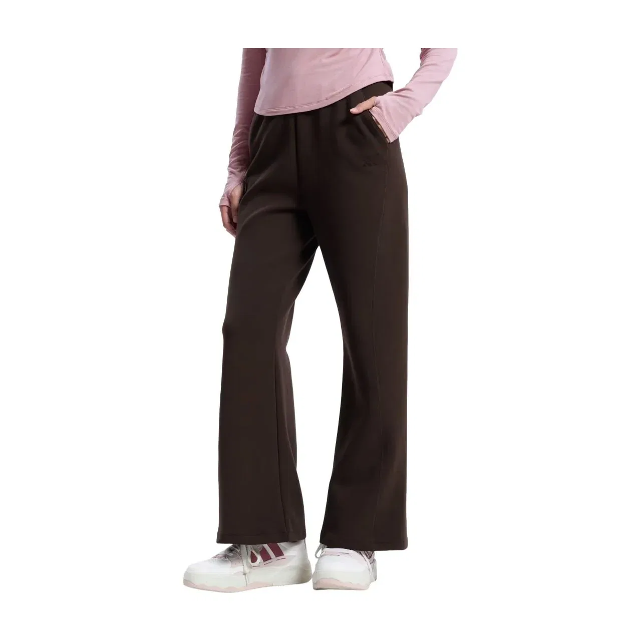 Женские брюки Flared Leg Knit Pants 'Aurora Coffee' adidas, Aurora Coffee — фото 2