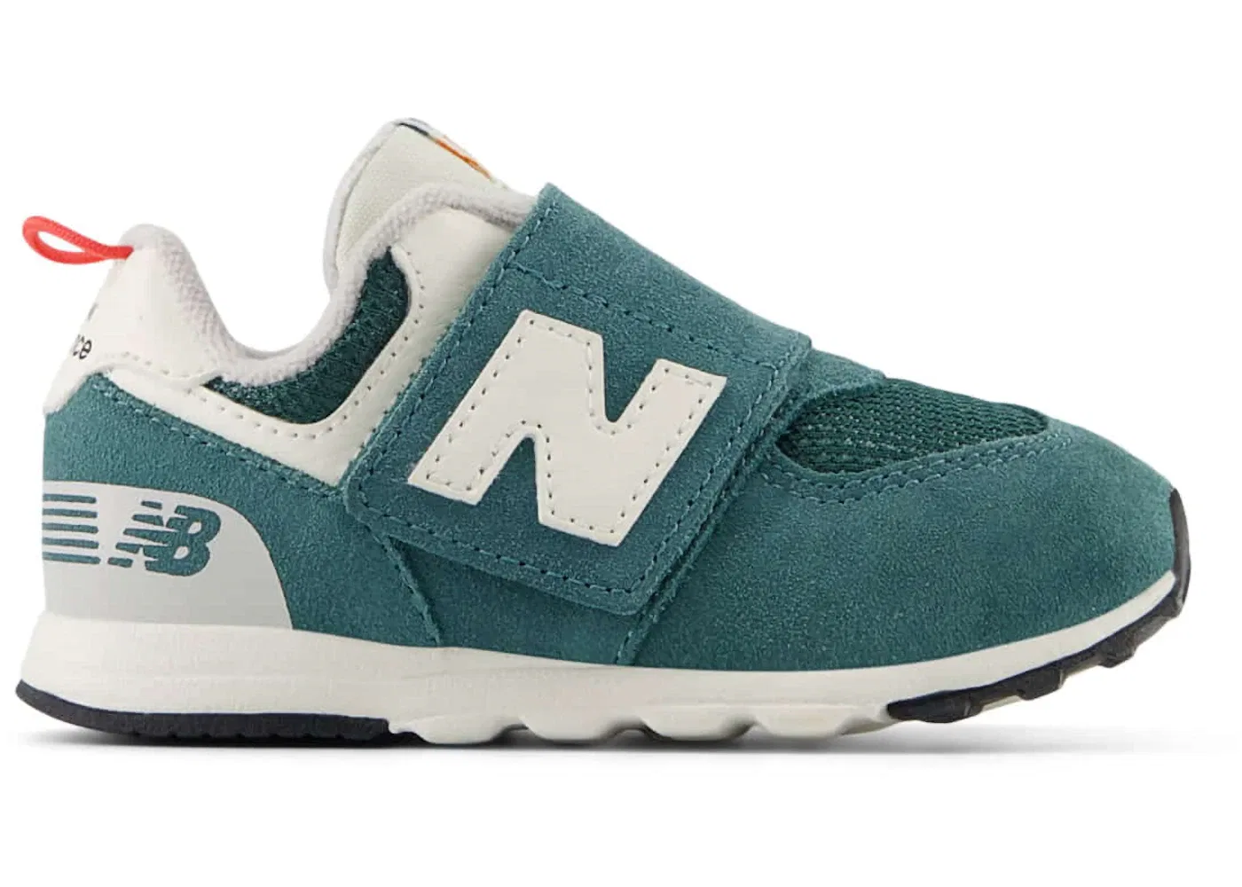 Детские кроссовки на липучках New Balance 574, New Spruce/Blast Red