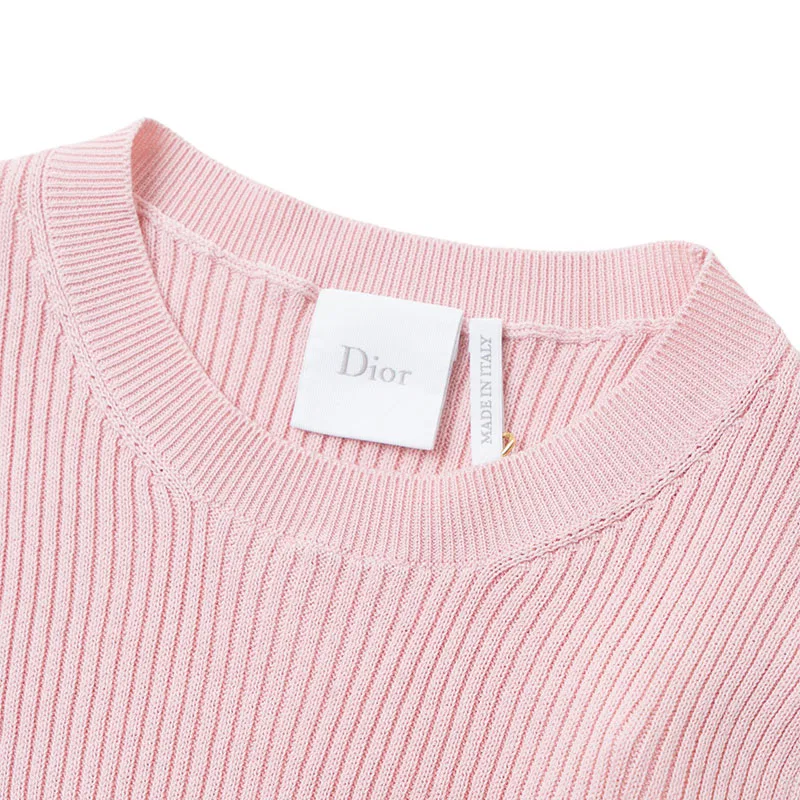 Женский джемпер из трикотажа с высоким воротом iviera, DIOR, Pink — фото 4