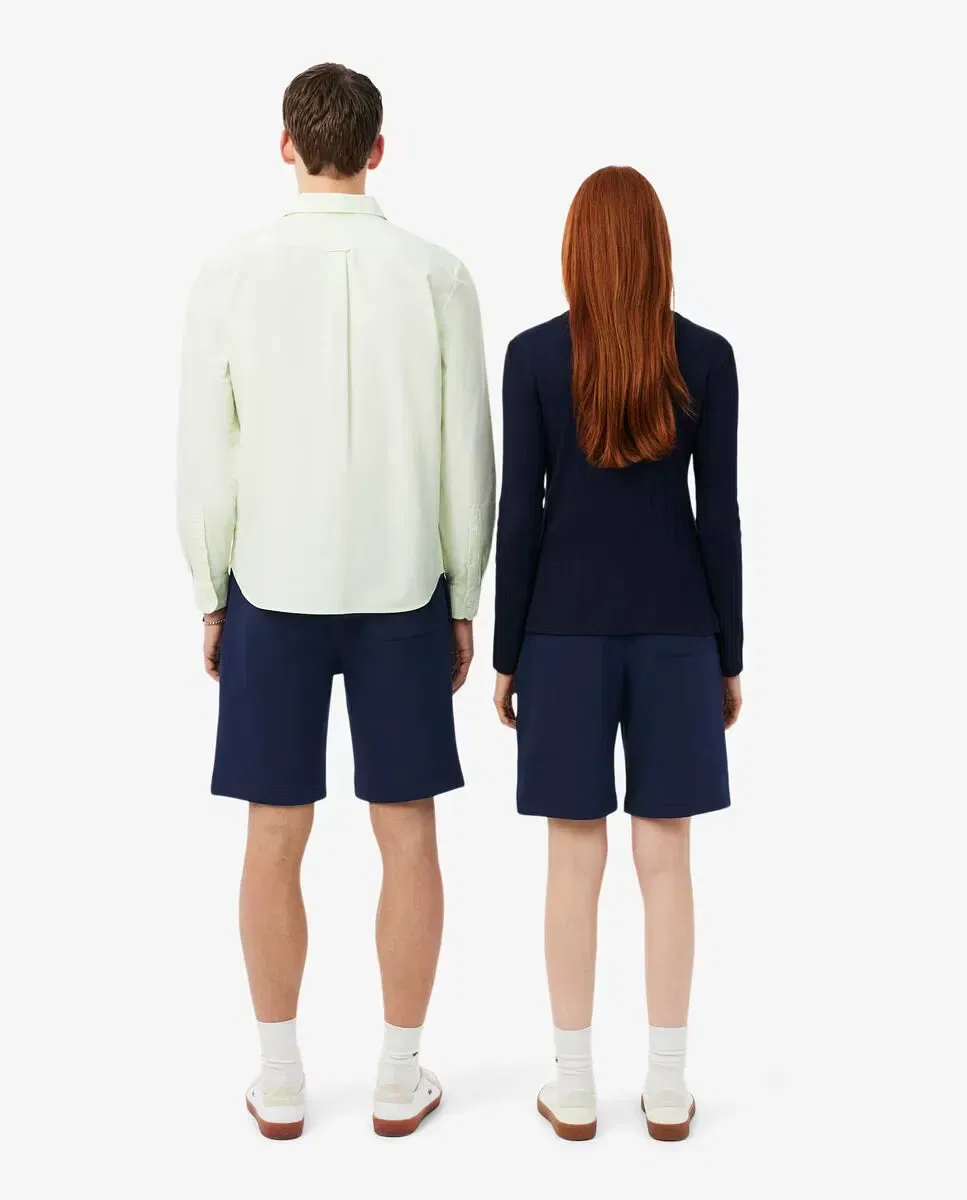 Мужские шорты из футера свободного кроя Lacoste, Azul Marino — фото 2