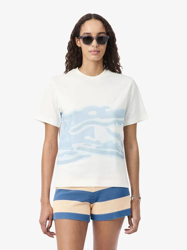Футболка LACOSTE Croc Graphic, Белая