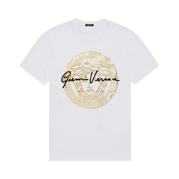 

Футболка Versace GV Signature Medusa T-Shirt White/Gold/Black, белый