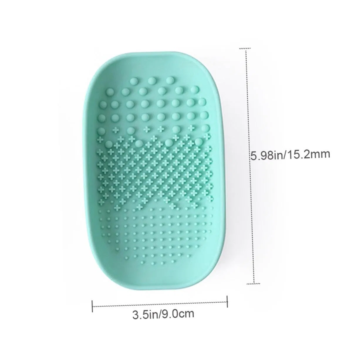 Набор щеток для чистки кистей Silicone Make Up Brush Cleaning Mat, 2 шт, KITCHENKARATLY, Зеленый, Розовый — фото 2