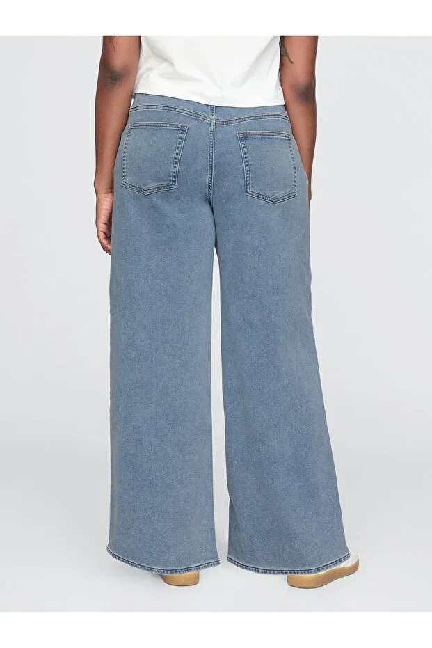 Женские джинсы свободного кроя с заниженной талией Gap, Blue-000 — фото 4