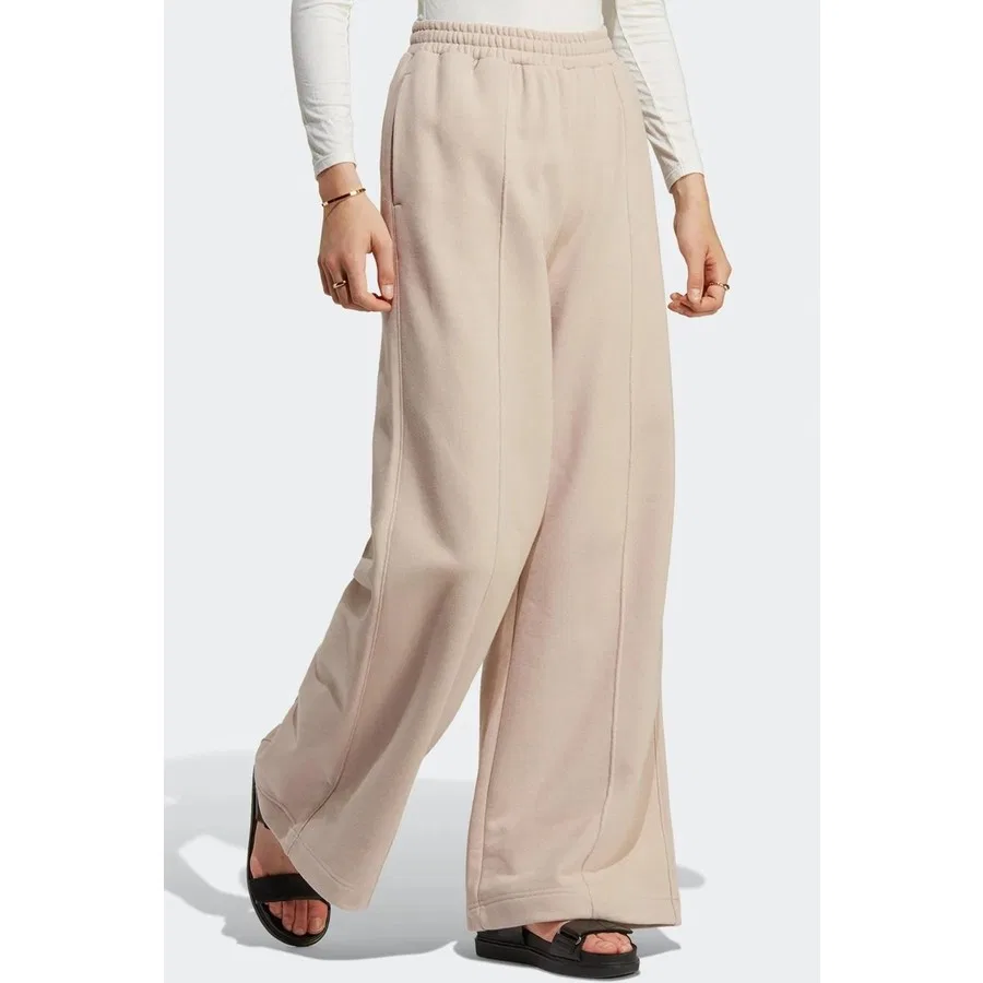 Штаны спортивные свободного кроя с широкими штанинами Essentials Wontau Taumer Pant, adidas, Бежевый