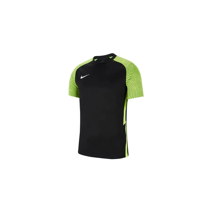Футболка спортивная с принтом Df Strke Iı Jsy Ss Nike, Черно-желтый