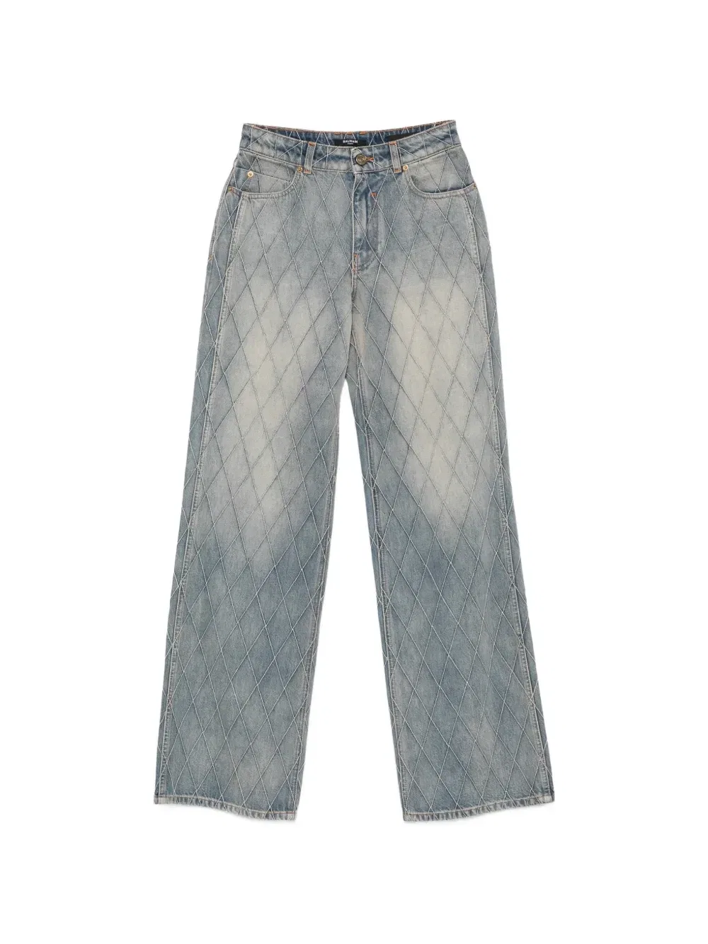 Джинсы прямого кроя на пуговицах Balmain, синий