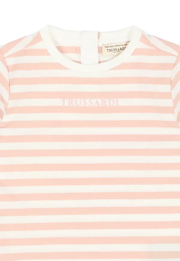 Футболка с полоской T-shirt Tru Trussardi Junior, розовый — фото 3