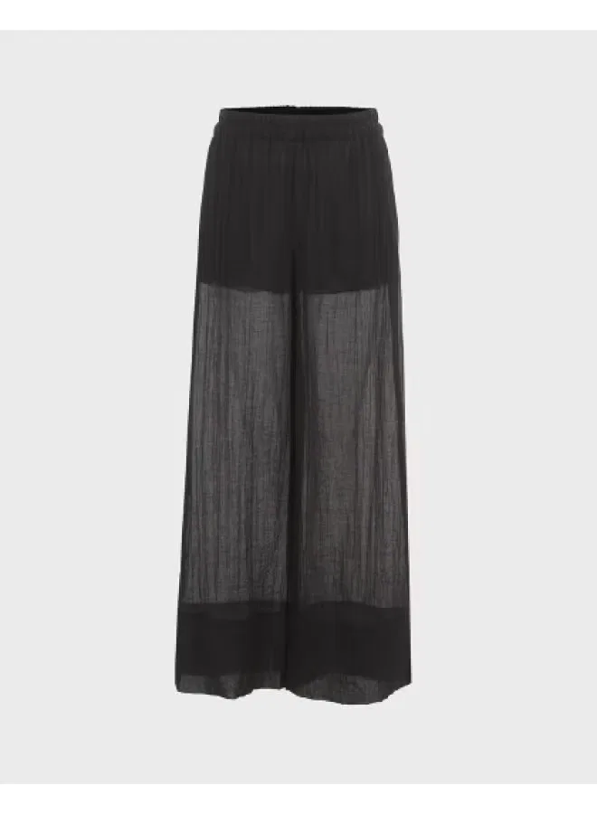 Брюки широкие с мягким эластичным поясом Yamamoto Zara, черный