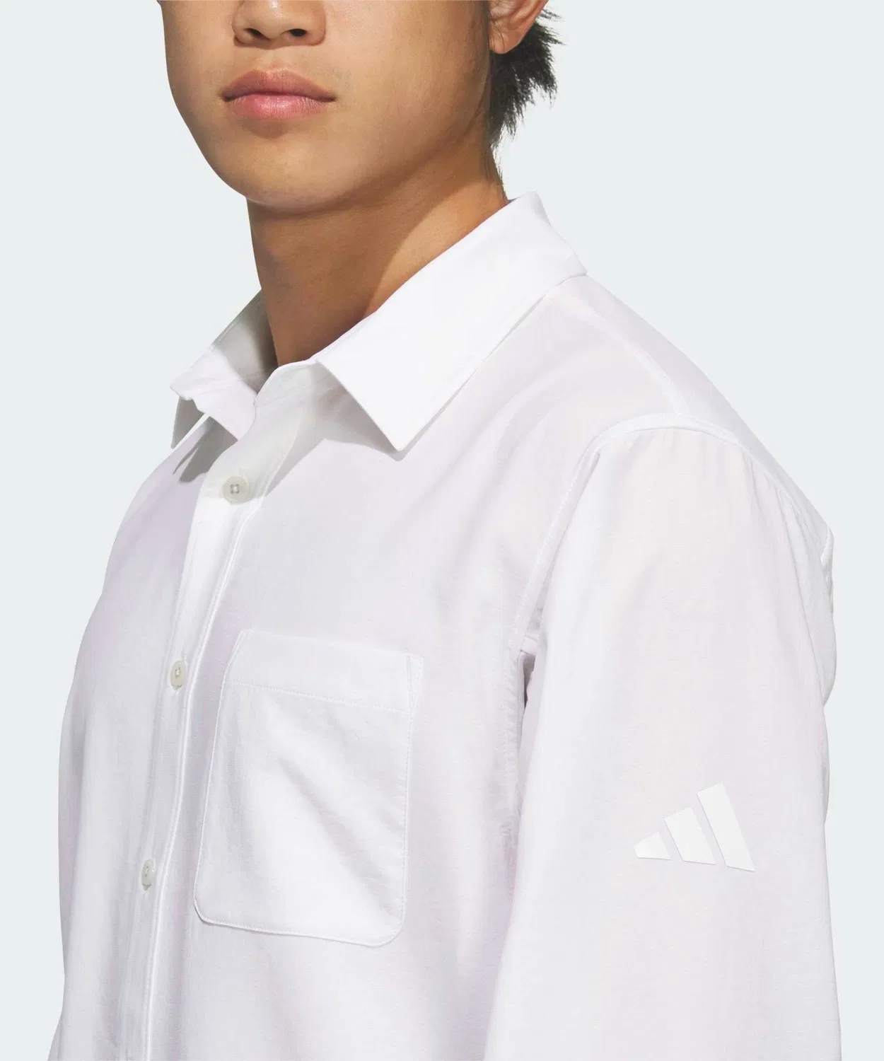 Мужская рубашка с длинным рукавоми принтом Regular Fit Adidas, White — фото 3