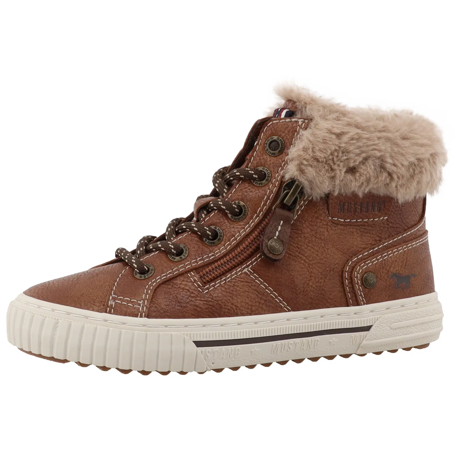 Детские зимние ботинки на шнуровке Mustang Shoes, Brown