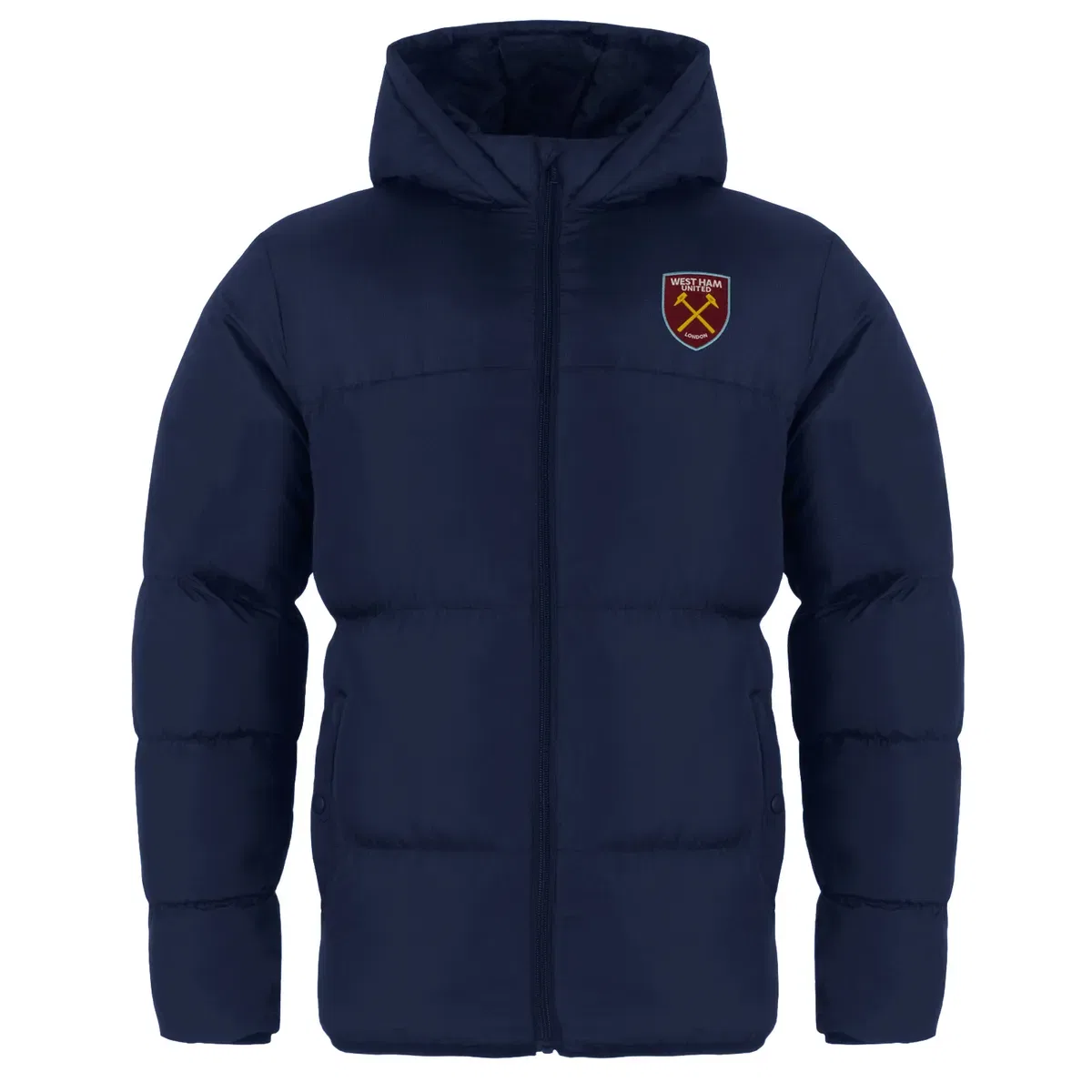 Детская куртка с капюшоном стеганая зимняя West Ham United Fc, Navy