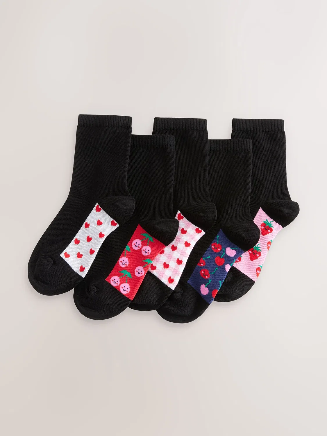 Носки школьные, 5 пар, хлопок Next, Black Cherry